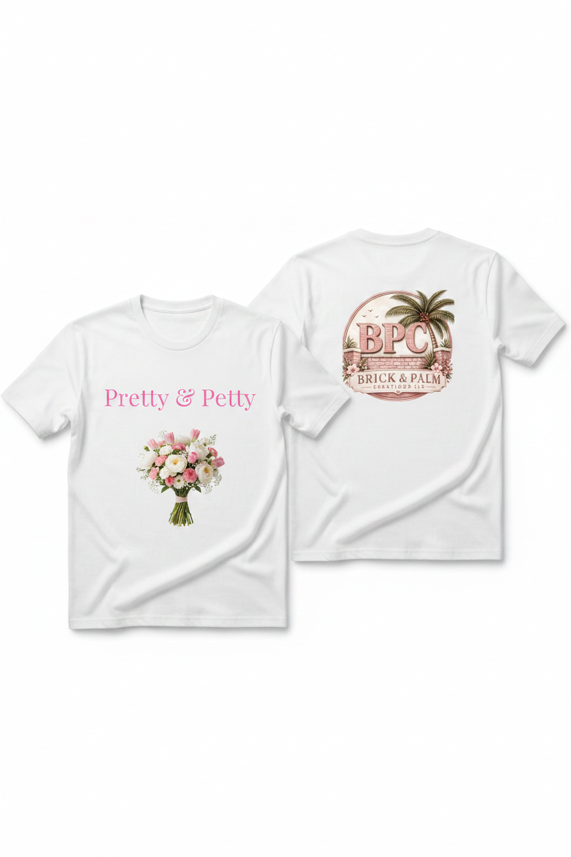 Pretty & Petty Graphic Tee Mockup